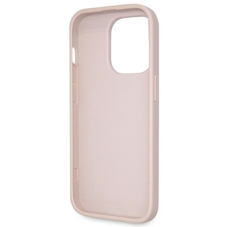 Original Case APPLE IPHONE 15 PRO Guess Hardcase Crossbody 4G Metal Logo (GUHCP15LP4TDSCPP) pink