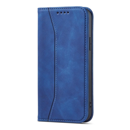 Magnet Fancy Case case for iPhone 14 Pro Max cover with flip wallet stand blue