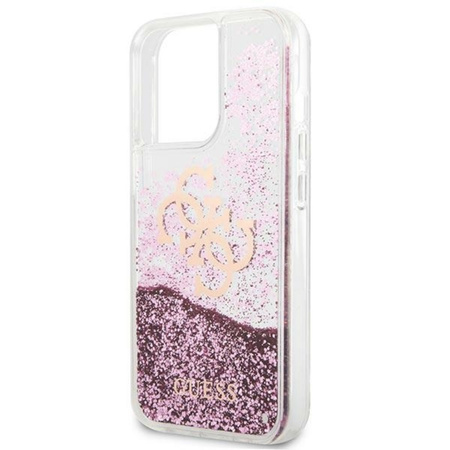 Guess Liquid Glitter 4G Big Logo - Etui iPhone 13 Pro Max (różowy)