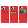 Card Case silicone wallet case with card holder documents for Samsung Galaxy A42 5G red