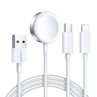 Joyroom S-IW008 3-in-1 cable magnetic charger USB-A - Lightning/USB-C 1.2m - white