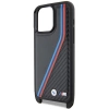 BMW M Edition Carbon Tricolor Lines &amp; Strap Hülle für iPhone 15 Pro Max – Schwarz