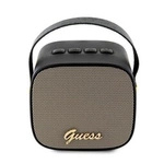 Guess Bluetooth-Lautsprecher GUWSB2P4SMK Lautsprecher Mini schwarz/schwarz 4G Leder Script Logo mit Riemen