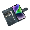 iCarer Oil Wax Wallet Case 2in1 Cover iPhone 14 Plus Anti-RFID Leder Flip Case Blau (WMI14220723-BU)