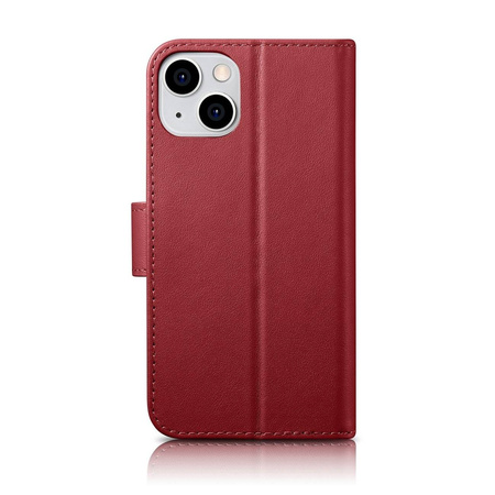 iCarer Wallet Case 2in1 iPhone 14 Plus Flip Leather Cover Anti-RFID red (WMI14220727-RD)