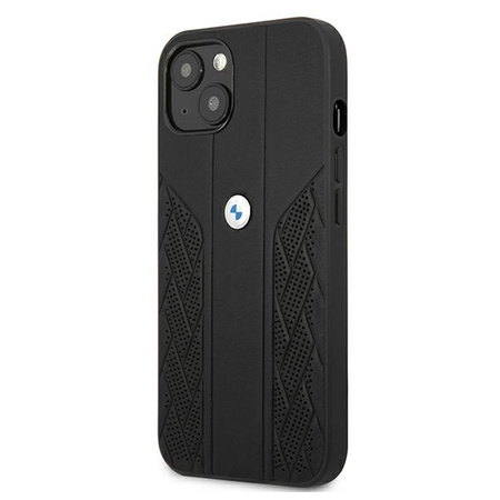 Etui BMW BMHCP13SRSPPK iPhone 13 mini 5,4" czarny/black hardcase Leather Curve Perforate