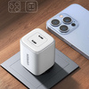 Quick charger GaN 2 x USB-C 45W QC PD Ugreen CD294 - white