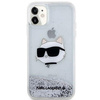 Karl Lagerfeld KLHCN61LNCHCS iPhone 11/ XR srebrny/silver hardcase Glitter Choupette Head