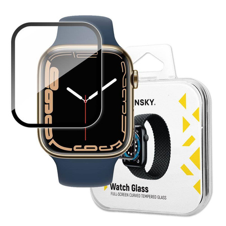 Wozinsky Watch Glass Hybridglas für Apple Watch 7/8 45 mm schwarz