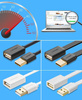 Ugreen kabel przewód przejściówka USB (żeński) - USB (męski) 1m czarny (10314)