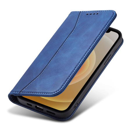 Magnet Fancy Case Case for iPhone 12 Pro Cover Card Wallet Card Stand Blue