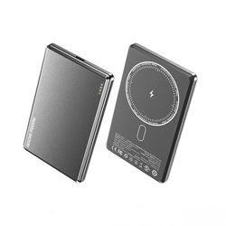 WEKOME WP-30 Mecha Series Ultra Thin - Power bank indukcyjny 5000 mAh Fast Charging PD 20W MagSafe (Tarnish)