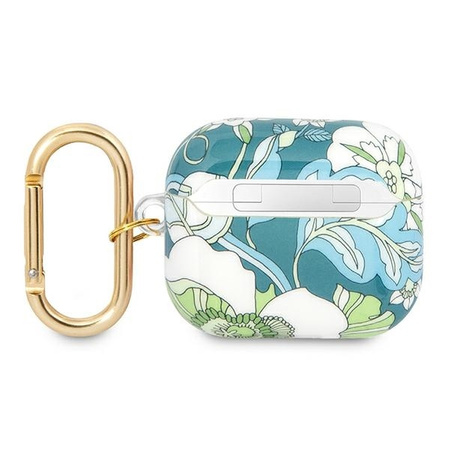 Schutzhülle APPLE AIRPODS 3 Guess AirPods Flower Strap Collection (GUA3HHFLN) grün