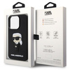 Karl Lagerfeld KLHCP14L3DRKINK iPhone 14 Pro 6.1" black/black hardcase Rubber Ikonik 3D