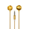 WK Design Sakin Series Kopfhörer Headset mit Fernbedienung und Mikrofon 3,5 mm Miniklinke gold (YC05)