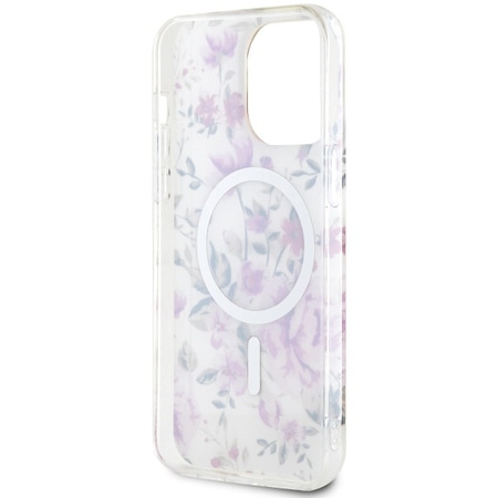 Guess GUHMP14XHCFWST iPhone 14 Pro Max 6.7&quot; transparent hardcase Flower MagSafe