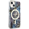 Guess GUHMP14SHLEOPWB iPhone 14 6.1&quot; Blau/Blau Hardcase Leopard MagSafe