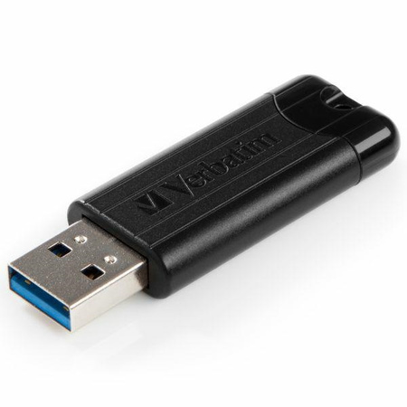 Verbatim Pendrive 64GB USB-A 3.2 PinStripe czarny/black 49318