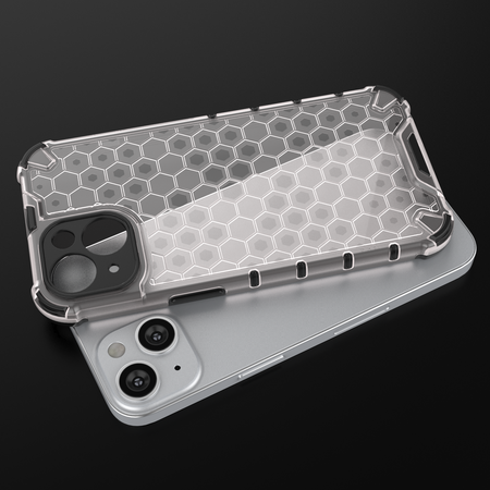 Honeycomb etui iPhone 14 Plus pancerny hybrydowy pokrowiec niebieskie