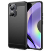 Carbon Case etui do Realme 10 Pro elastyczny silikonowy karbonowy pokrowiec czarne