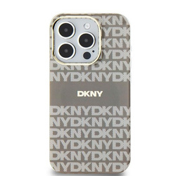 DKNY DKHMP15SHRHSEE iPhone 15 / 14 / 13 6.1" beżowy/beige hardcase IML Mono & Stripe MagSafe