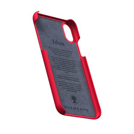 Nordic Elements Saeson Idun - Materiałowe etui iPhone Xs / X (Red)