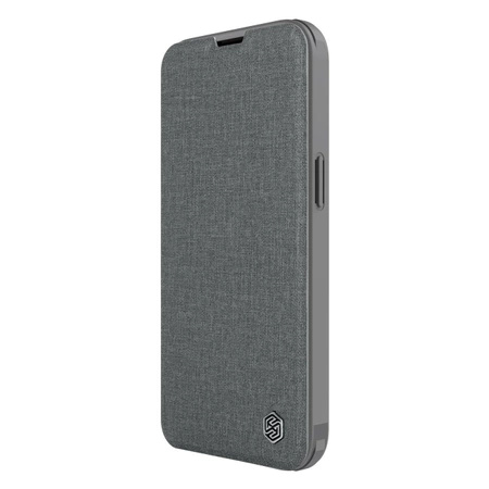 Nillkin Qin Cloth Pro Case Schutzhülle für iPhone 14, Kamera-Abdeckung, Holster-Abdeckung, Klapphülle, Grau