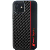 Audi Carbon Fiber Stripe iPhone 12/12 Pro 6.1" czarny/black hardcase AUS-TPUPCIP12P-R8/D1-BK