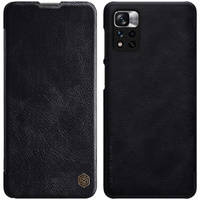 Nillkin Qin Case etui do Xiaomi Redmi Note 11 Pro+ (China) / Redmi Note 11 Pro (China) osłona na aparat kabura pokrowiec obudowa z klapką czarny