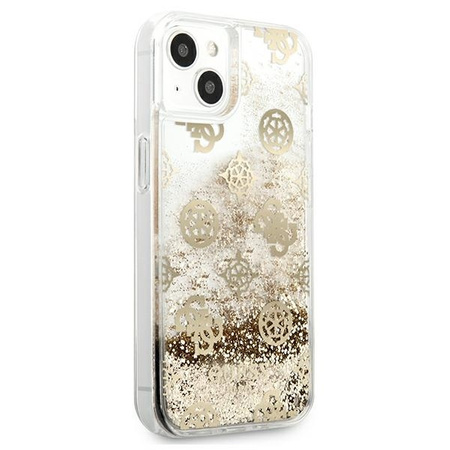 Oryginalne Etui IPHONE 13 MINI 5,4" Hardcase Peony Liquid Glitter GUHCP13SLGPEGO złote