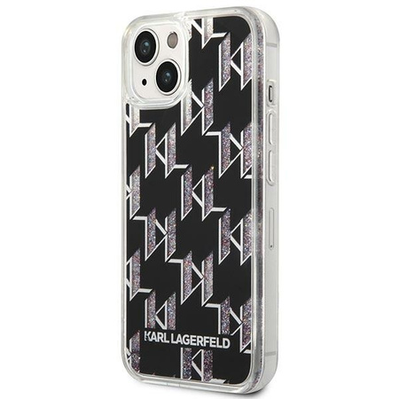 Karl Lagerfeld KLHCP14SLMNMK iPhone 14 6,1" hardcase czarny/black Liquid Glitter Monogram