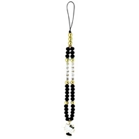 Zawieszka na telefon Hello Kitty Pearls and Beads Kitty Charm - czarna