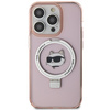 Karl Lagerfeld KLHMP15LHMRSCHP iPhone 15 Pro 6.1&quot; pink/pink hardcase Ring Stand Choupette Head MagSafe