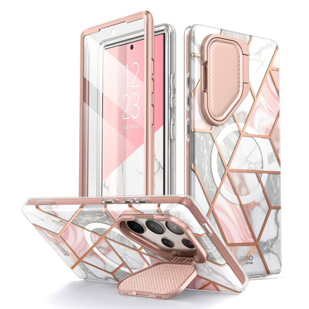 Cosmo Mag Supcase case with MagSafe for Samsung Galaxy S24 Ultra - pink marble