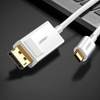 Ugreen jednokierunkowy kabel przejściówka z USB Typ C do Display Port 4K 1,5m biały (MM139)