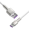 Baseus Cafule Metal Data kabel USB - USB Typ C 66W Quick Charge 1m biały (CAKF000102)