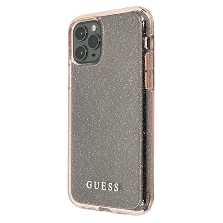 Guess Glitter Case - Etui iPhone 11 Pro (Pink)