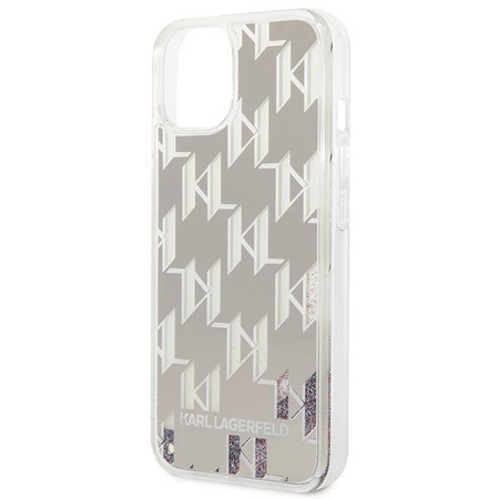 Karl Lagerfeld KLHCP14SLMNMS iPhone 14 6.1&quot; Hardcase Silber / Silber Liquid Glitter Monogram