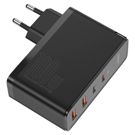 Baseus GaN2 Pro szybka ładowarka sieciowa 100W USB / USB Typ C Quick Charge 4+ Power Delivery czarny (CCGAN2P-L01)