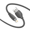 Baseus-Kabel, USB-Kabel - Lightning 2.4A Länge 1,2 m Jelly Liquid Silica Gel - schwarz