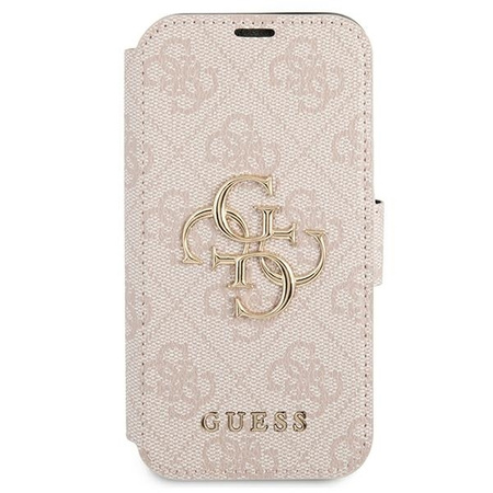 Guess etui do iPhone 13 Pro Max 6,7&quot; GUBKP13X4GMGPI różowy book case 4G Big Metal Logo