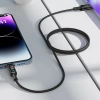 Acefast C7-03 USB-C USB-C 100 W 1,2 m Kabel mit Display – Schwarz