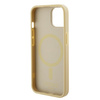 Original Case APPLE IPHONE 15 Guess Hardcase Saffiano MagSafe (GUHMP15SPSAHMCB) gold