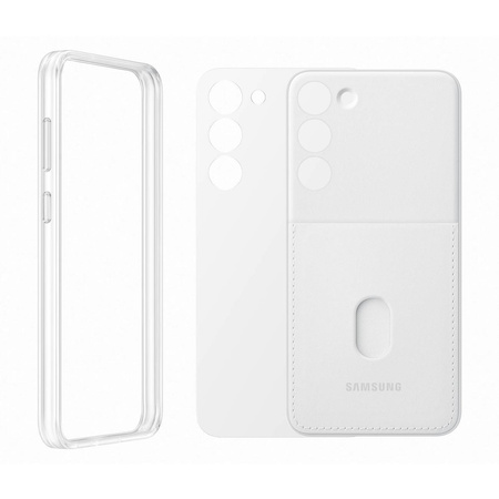 Samsung Frame Cover für Samsung Galaxy S23+ Hülle mit austauschbaren Rückseiten weiß (EF-MS916CWEGWW)