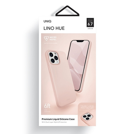 UNIQ Lino Hue etui na iPhone 12 Pro Max różowy