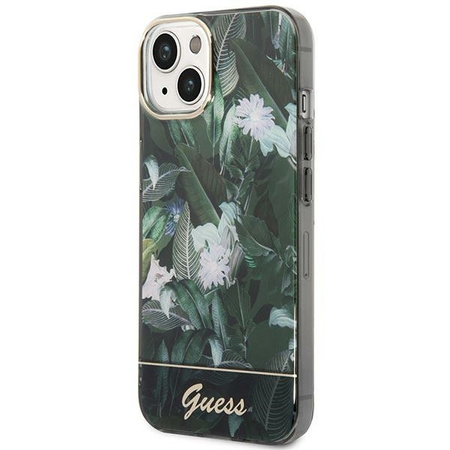 Guess Jungle Case - Etui iPhone 14 Plus (zielony)