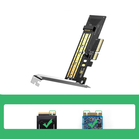 Ugreen expansion card adapter PCIe 3.0 x4 to M.2 NVMe drive black (CM302)