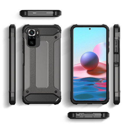 Hybrid Armor Case Tough Rugged Cover für Xiaomi Poco M4 Pro 5G schwarz