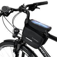 Wozinsky frame bike bag bicycle pannier waterproof phone case 1.5l black (WBB26BK)