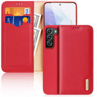 Dux Ducis Hivo Genuine Leather Bookcase type case for Samsung Galaxy S22+ (S22 Plus) red